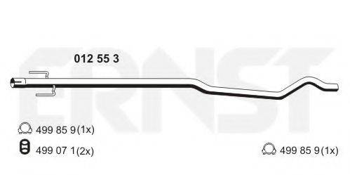 ERNST 012553 труба вихлопного газу; Ремонтна трубка, каталізатор