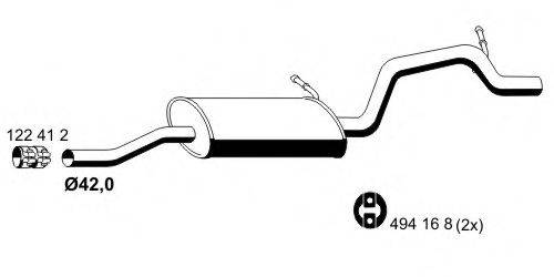 ERNST 055185 Глушник вихлопних газів кінцевий