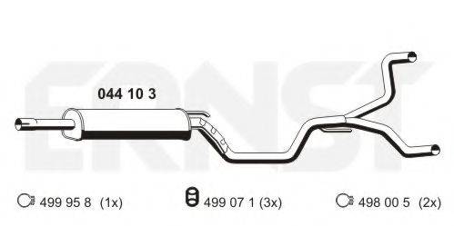ERNST 044103 Середній глушник вихлопних газів