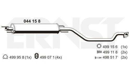 ERNST 044158 Середній глушник вихлопних газів