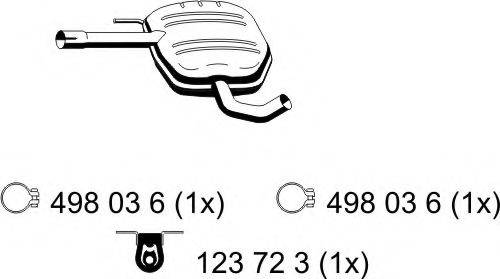 ERNST 133036 Середній глушник вихлопних газів