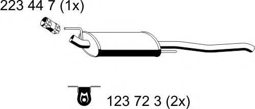 ERNST 142199 Глушник вихлопних газів кінцевий