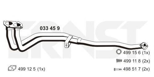 ERNST 033459 Труба вихлопного газу