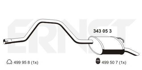 ERNST 343053 Глушник вихлопних газів кінцевий