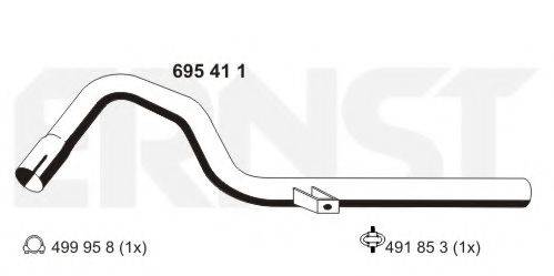 ERNST 695411 Труба вихлопного газу