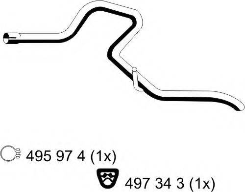 ERNST 187442 Труба вихлопного газу