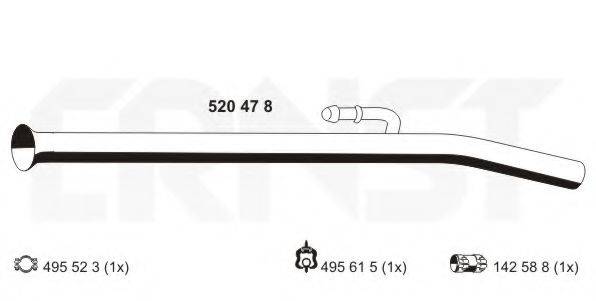 ERNST 520478 Труба вихлопного газу