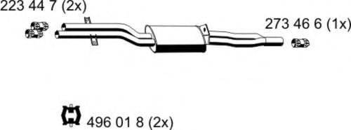 ERNST 284066 Середній глушник вихлопних газів