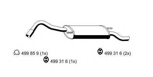 ERNST 310109 Глушник вихлопних газів кінцевий