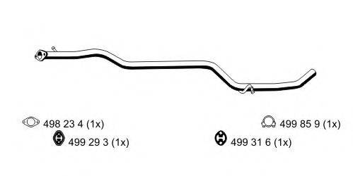 ERNST 310444 Труба вихлопного газу