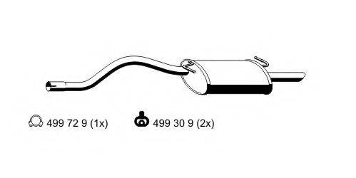 ERNST 313056 Глушник вихлопних газів кінцевий