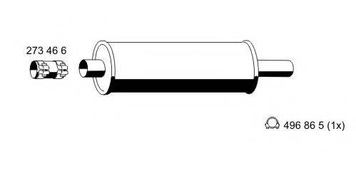 ERNST 330176 Середній глушник вихлопних газів