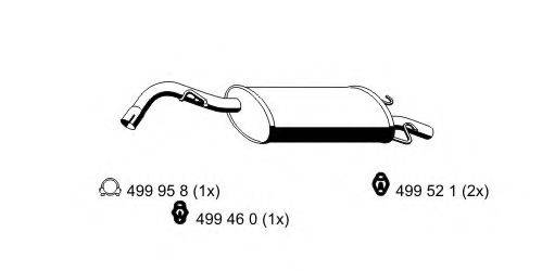 ERNST 332248 Глушник вихлопних газів кінцевий