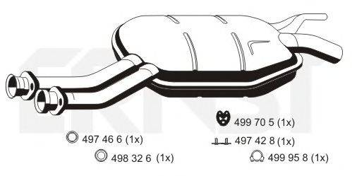 ERNST 353182 Середній глушник вихлопних газів