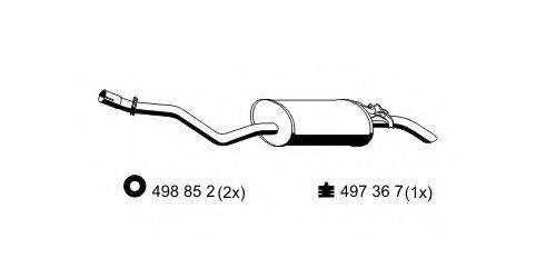 ERNST 353267 Глушник вихлопних газів кінцевий