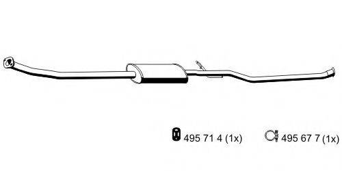 ERNST 500296 Середній глушник вихлопних газів