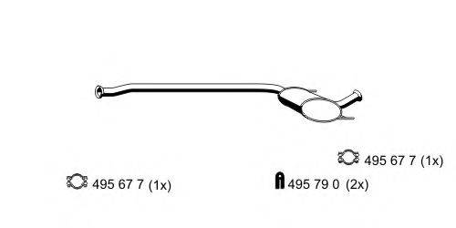 ERNST 525046 Середній глушник вихлопних газів