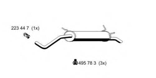 ERNST 530002 Глушник вихлопних газів кінцевий