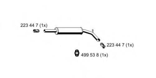 ERNST 640022 Середній глушник вихлопних газів