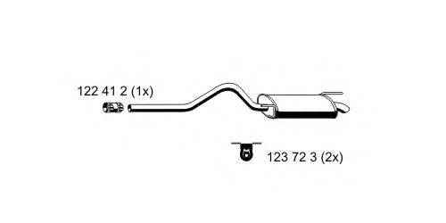 ERNST 642019 Глушник вихлопних газів кінцевий