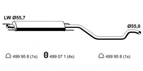 ERNST 056038 Середній глушник вихлопних газів