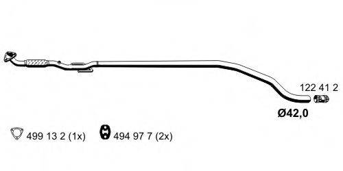 ERNST 012478 Труба вихлопного газу