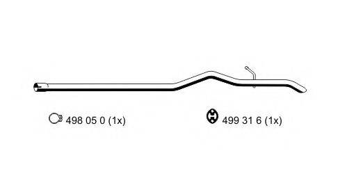 ERNST 331418 Труба вихлопного газу
