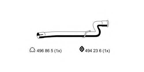 ERNST 331548 Труба вихлопного газу