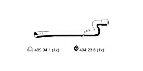 ERNST 331555 Труба вихлопного газу