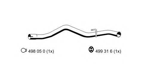 ERNST 331593 Труба вихлопного газу