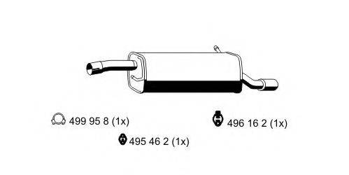 ERNST 313292 Глушник вихлопних газів кінцевий