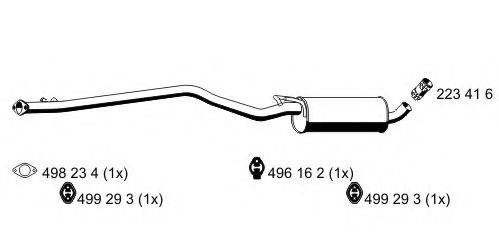 ERNST 331241 Середній глушник вихлопних газів