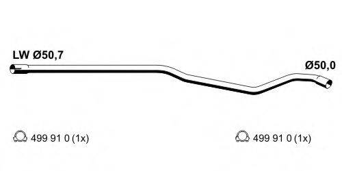 ERNST 054423 Труба вихлопного газу
