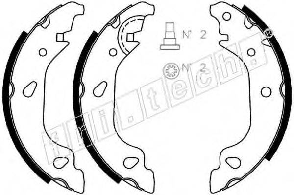 FRI.TECH. 1034104 Комплект гальмівних колодок