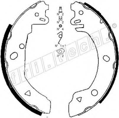 FRI.TECH. 1040130K Комплект гальмівних колодок