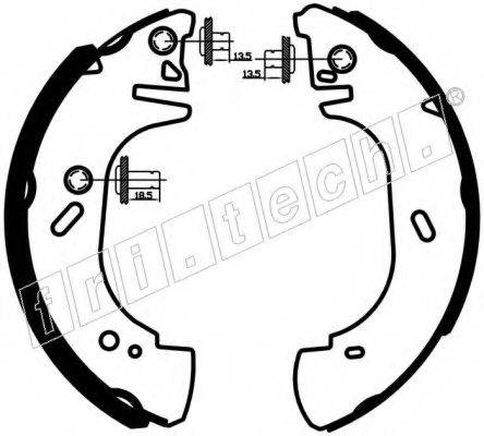 FRI.TECH. 1040136 Комплект гальмівних колодок