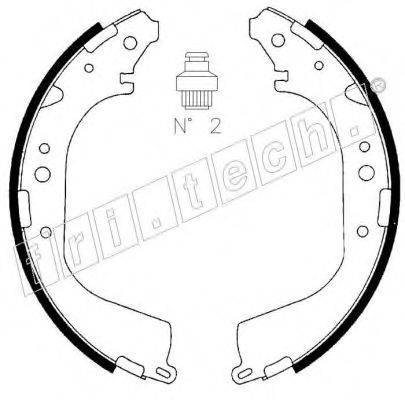 FRI.TECH. 1067179 Комплект гальмівних колодок