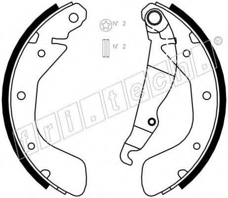 FRI.TECH. 1073167 Комплект гальмівних колодок