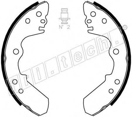 FRI.TECH. 1073168 Комплект гальмівних колодок