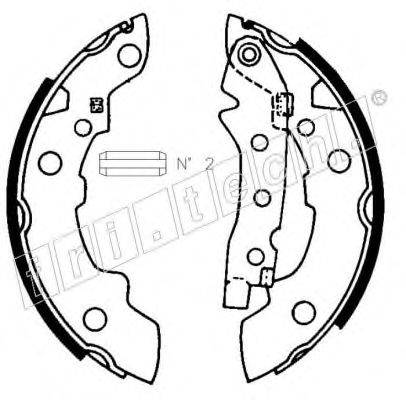 FRI.TECH. 1088208 Комплект гальмівних колодок