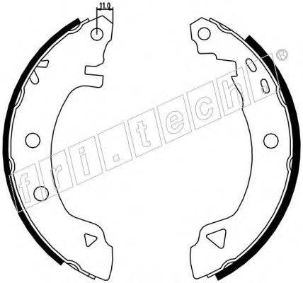 FRI.TECH. 1088218 Комплект гальмівних колодок