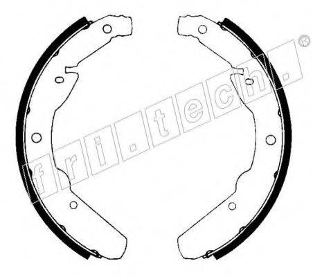 FRI.TECH. 1124257 Комплект гальмівних колодок