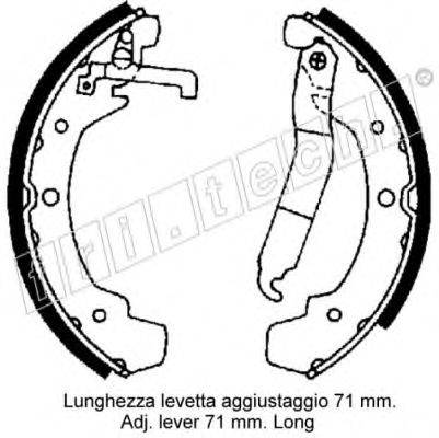FRI.TECH. 1124266 Комплект гальмівних колодок