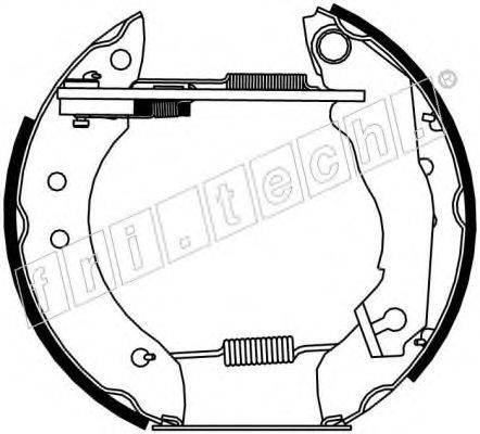FRI.TECH. 16007 Комплект гальмівних колодок