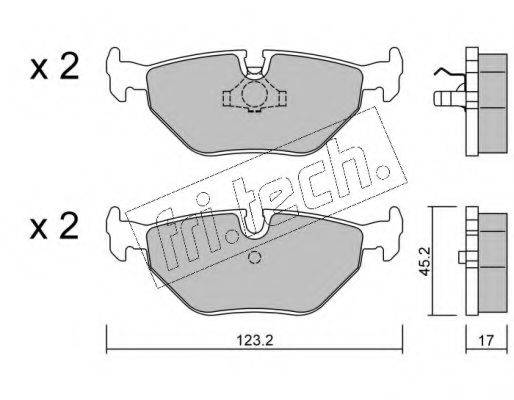 FRI.TECH. 1850 Комплект гальмівних колодок, дискове гальмо