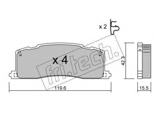 FRI.TECH. 4410 Комплект гальмівних колодок, дискове гальмо