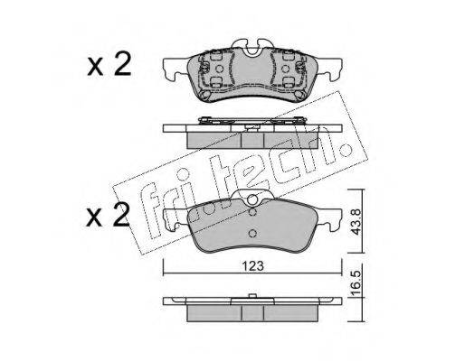 FRI.TECH. 5720 Комплект гальмівних колодок, дискове гальмо