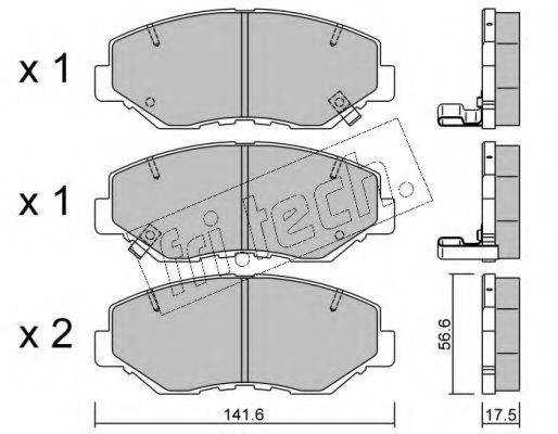 FRI.TECH. 6220 Комплект гальмівних колодок, дискове гальмо