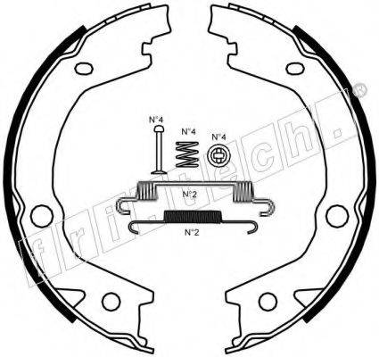 FRI.TECH. 1046220K Комплект гальмівних колодок, стоянкова гальмівна система