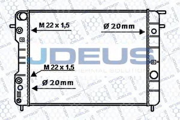 JDEUS 020M37 Радіатор, охолодження двигуна